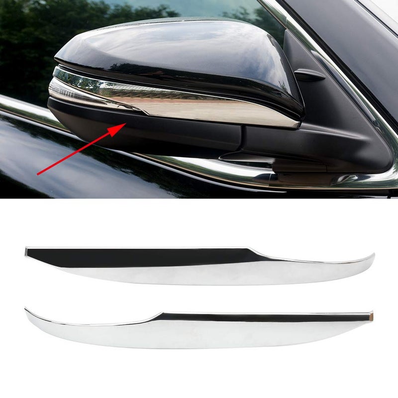 Senzeal ABS Chrome Side Rearview Mirror Trim Cover for Toyota Highlander 2014 2015 2016 2017 2018 2019 2PCS - Image 1